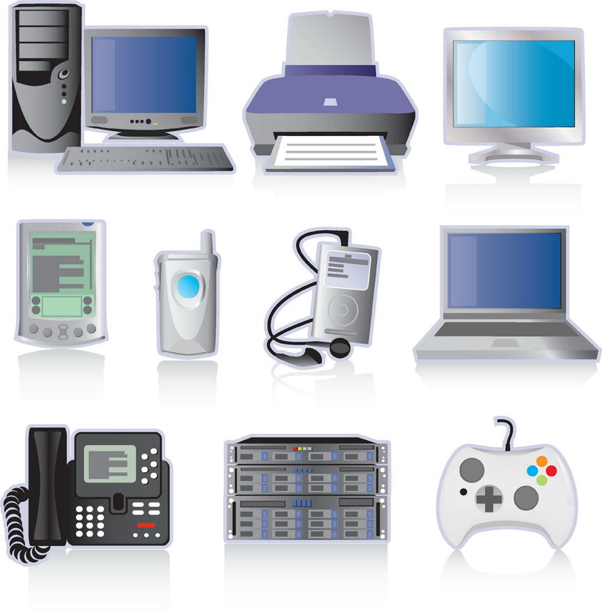 free vector Digital technology products icon vector
